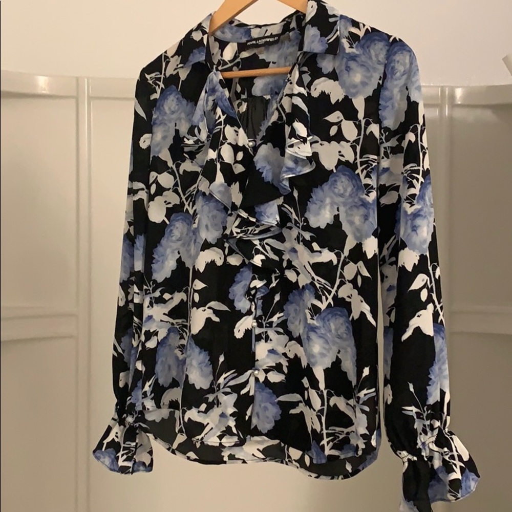 Karl Lagerfeld Floral Blouse